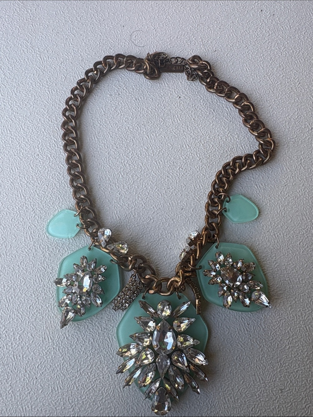 Aqua Crystal Statement Necklace - Women Jewelry